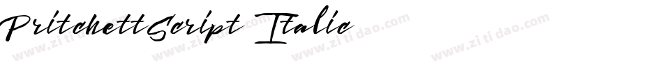 PritchettScript Italic字体转换